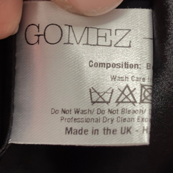 $920 Gomez Gracia‎ London Crystal Cuff Sz 12 Oversized Shirt Shark Hem 100% Silk - Picture 9 of 11